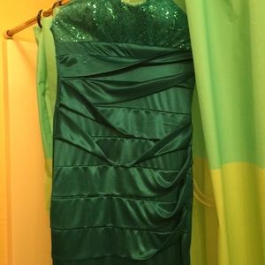 Long turquoise dress size Small